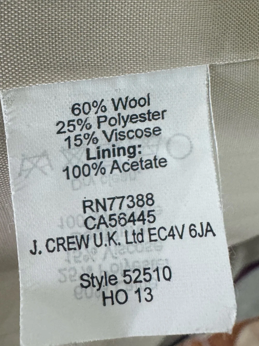 J.Crew Factory Skirted Dress Coat Heather Cloud 2 - Picture 5 of 6